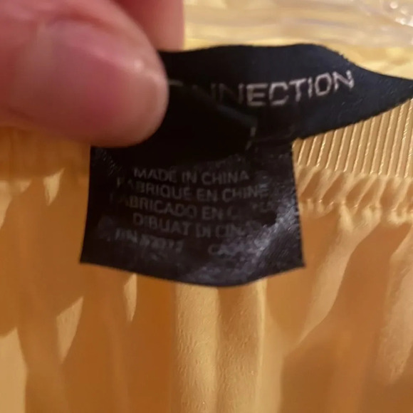 FRENCH Connection bright yellow and  light yellow pleated skirt - Picture 7 of 10